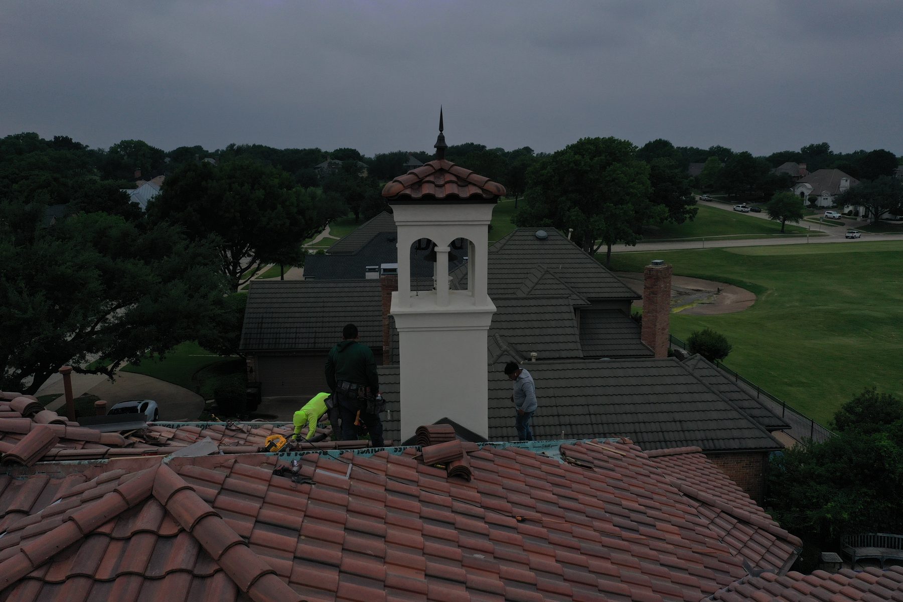 Commercial Tile Roof project in Fort Worth by Acorn Roofing