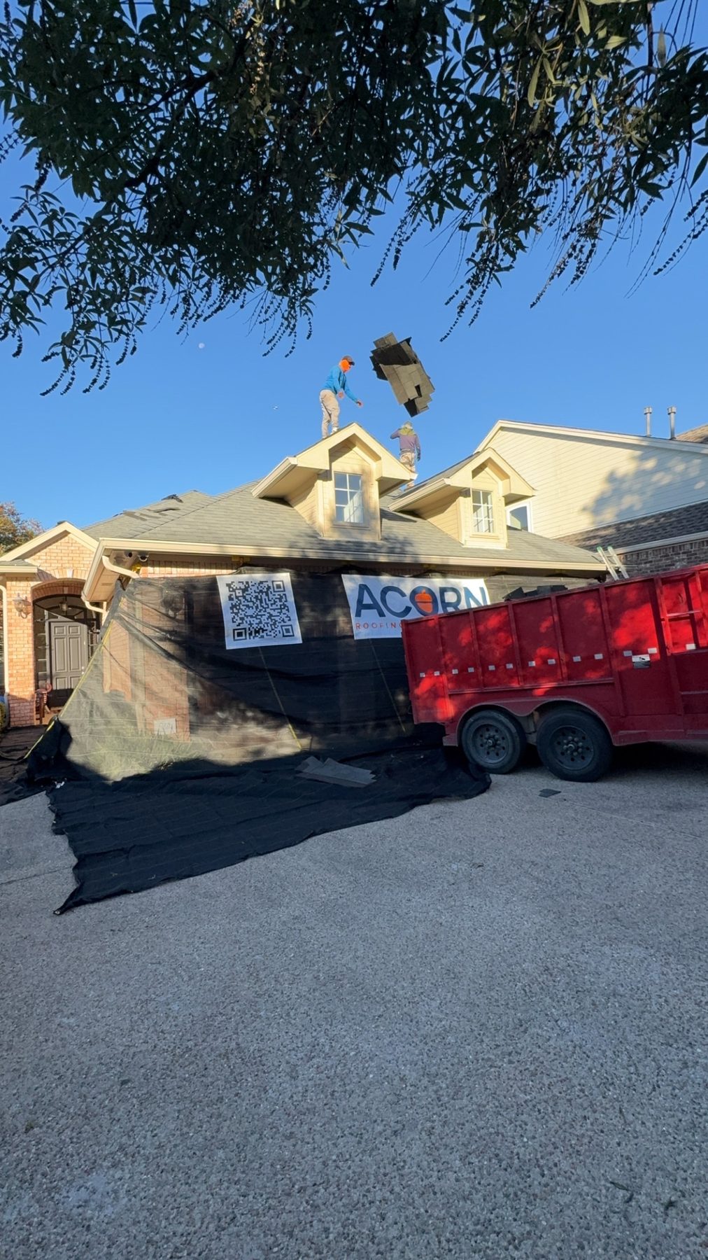 Tear-Off Day project in Dallas, TX by Acorn Roofing
